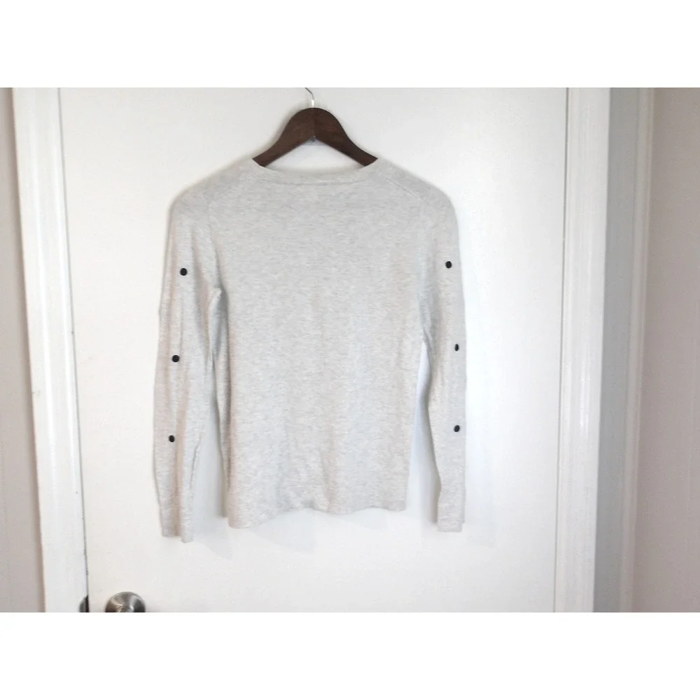 J.Crew Polka Dot Sweater Crewneck Long Sleeve Casual Gray‎ Size XS /#5279